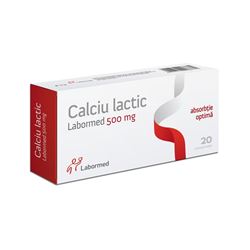 Imagine CALCIU LACTIC 500MG X 20 COMPRIMATE LABORMED