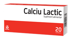 Imagine CALCIU LACTIC 500MG X 20 COMPRIMATE BIOFARM