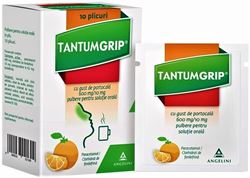 Imagine TANTUMGRIP PORTOCALA 600MG/10MG X 10 PLICURI ANGELINI