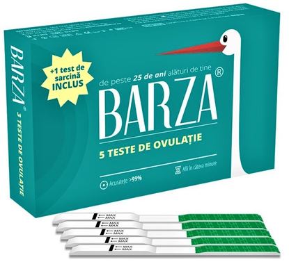 Imagine BARZA TEST DE OVULATIE TIP BANDA X 5 BUCATI (+ TEST DE SARCINA INCLUS)
