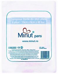 Imagine MINUT COMPRESE STERILE PLIATE 10CM/8CM/8 PLIURI X 25 BUCATI