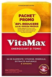 Imagine VITAMAX X 15 CAPSULE (PACHET PROMO 1 + 40% REDUCERE LA A DOUA CUTIE)