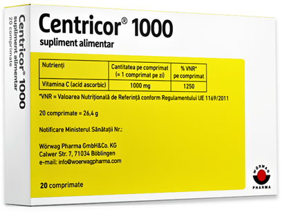 Imagine WORWAG CENTRICOR 1000MG CTX20 CPR