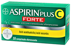 Imagine ASPIRIN PLUS C FORTE 800MG/480MG X 10 COMPRIMATE  EFERVESCENTE