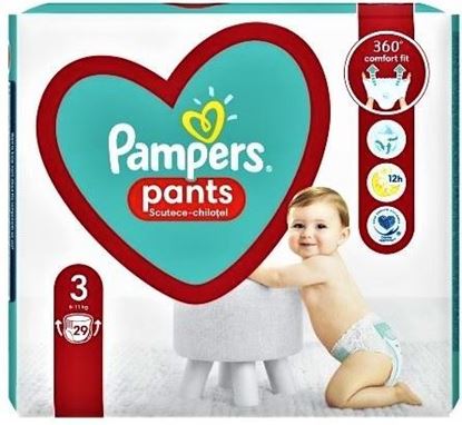Imagine PAMPERS 3 (6-11 KG) ACTIVE BABY PANTS X 29 BUCATI